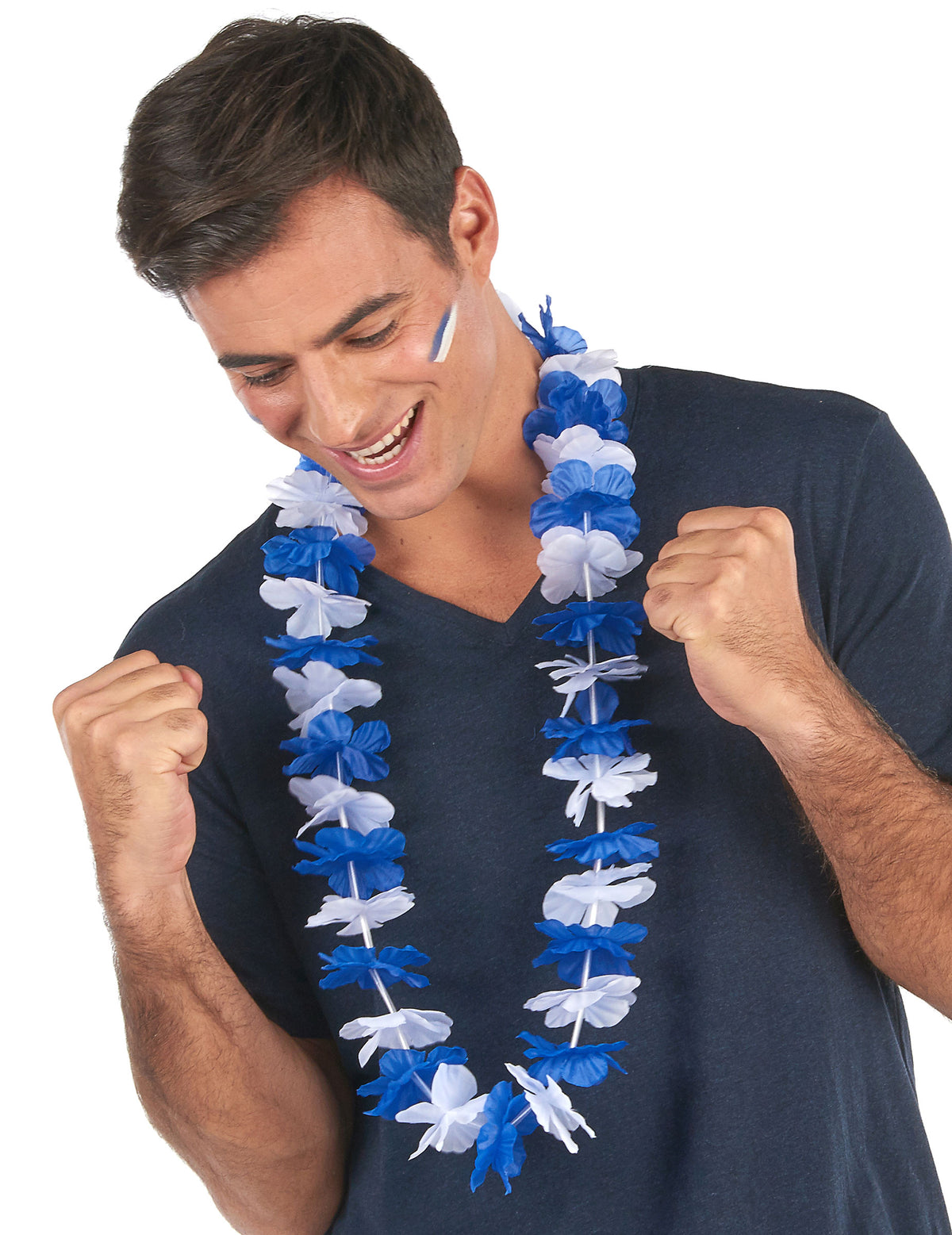 Gros plan du collier hawaï supporter