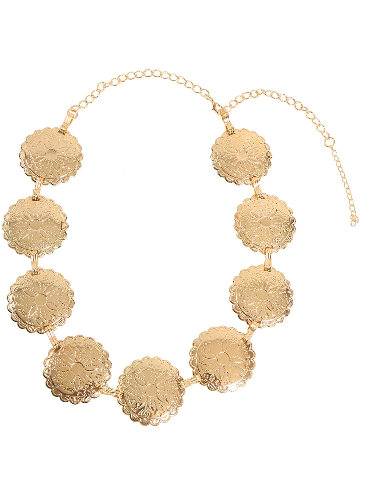 Vue d'ensemble du collier médaillons romain