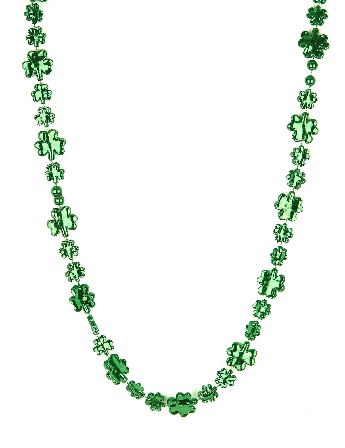 Colar trevo verde brilhante São Patrício adulto
