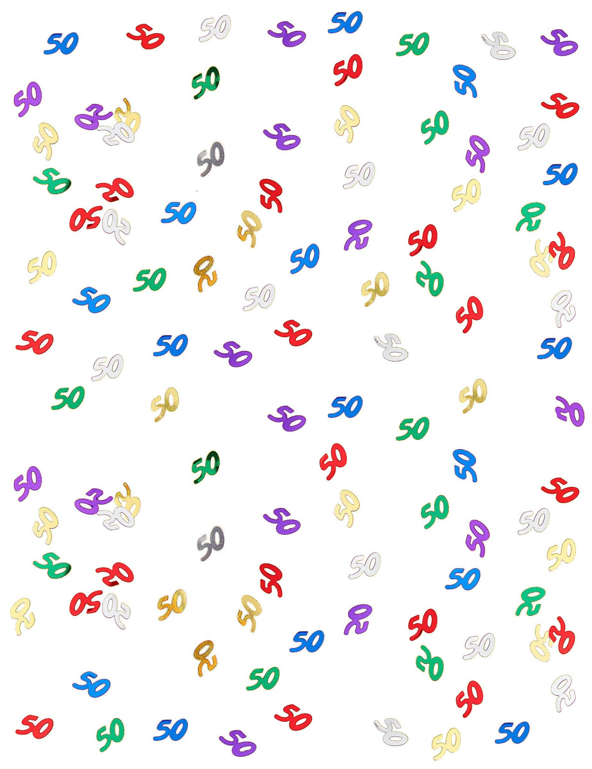 Grande plano sobre os padrões dos confettis 50 anos