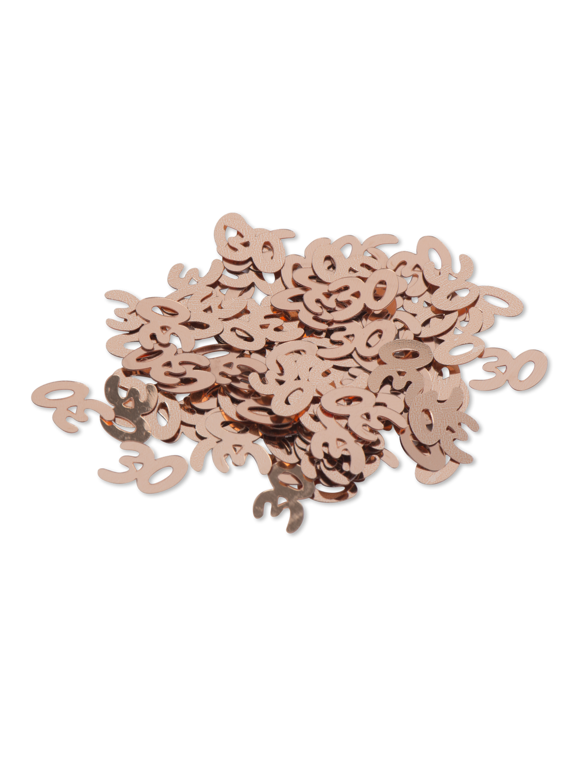 Confettis de table 30 ans rose gold étincelants
