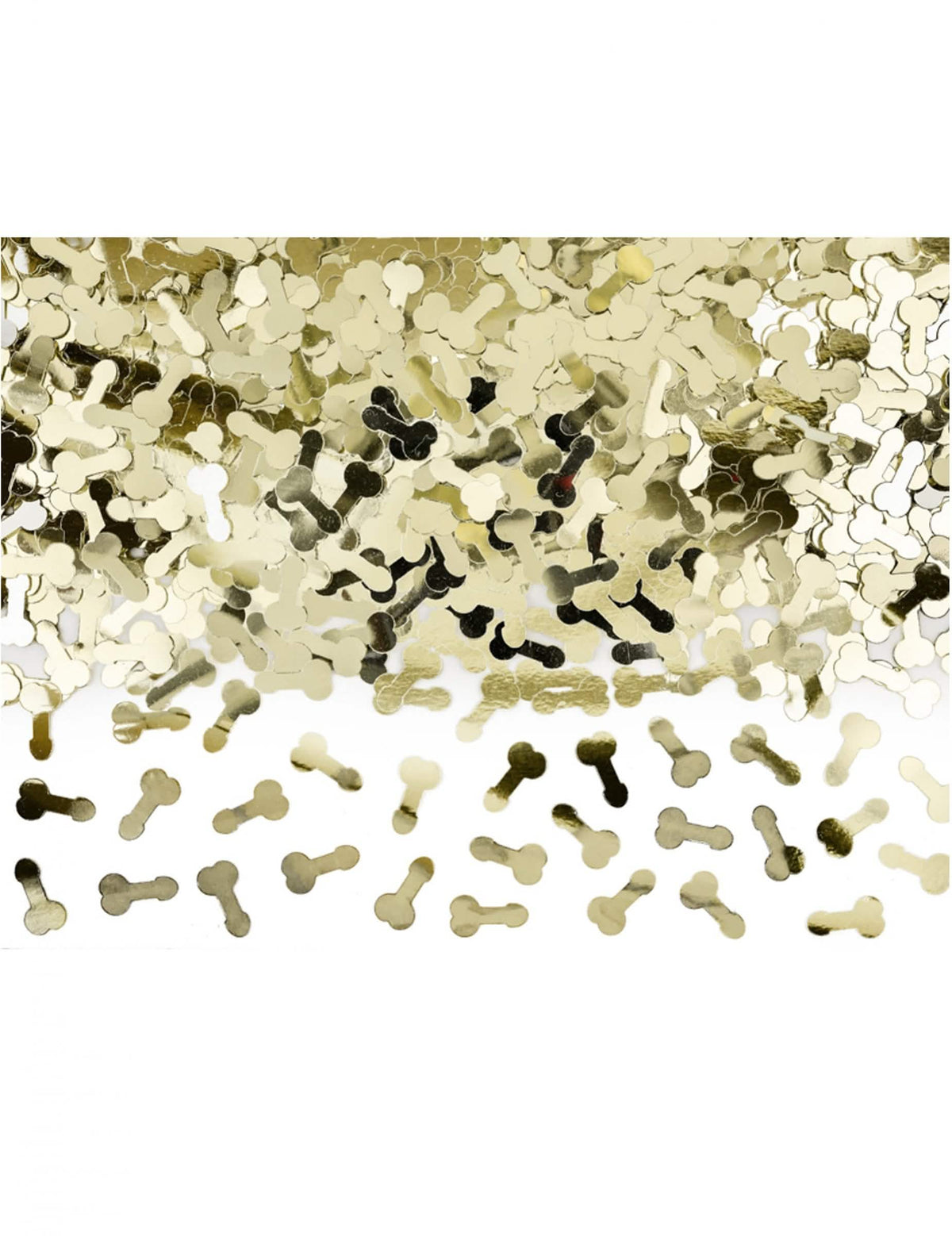 confettis de mesa zizi para adulto dourados metalizados
