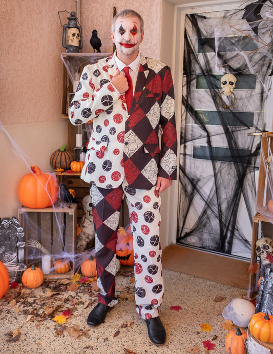 Disfarce de Mr. Clown Vintage Suitmeister™ para homem