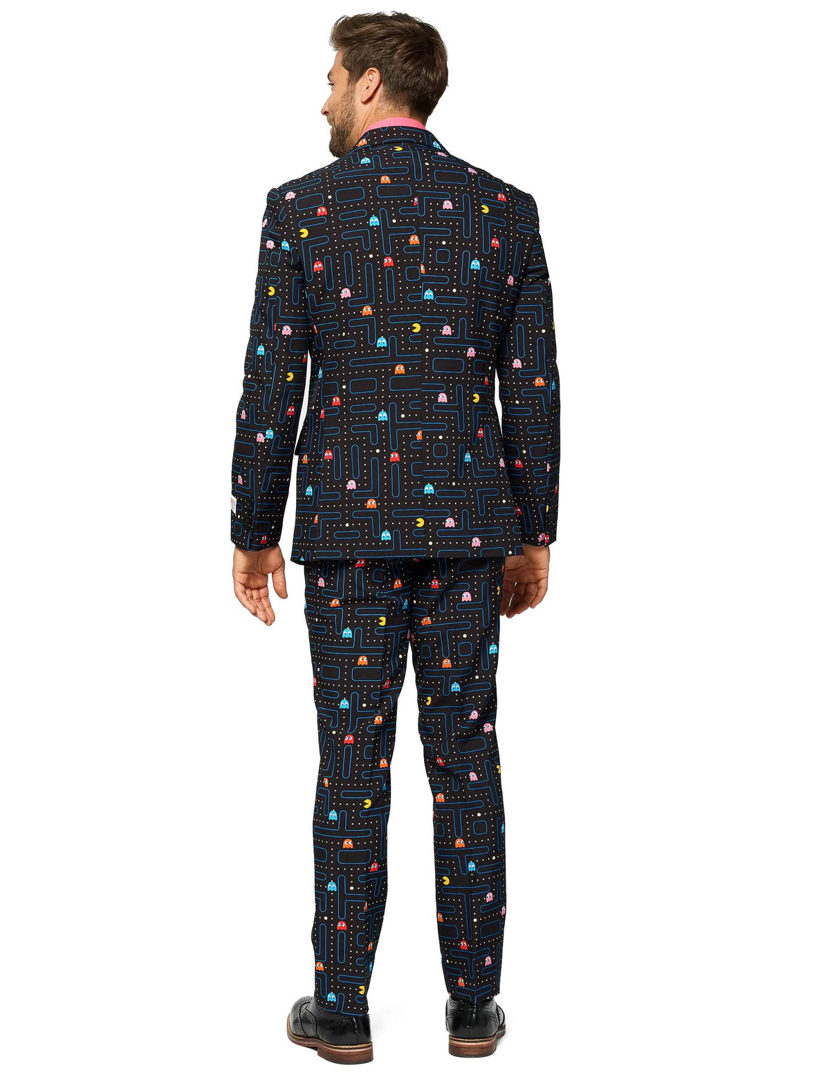 Vista de costas do fato Mr. Pac-Man para homem