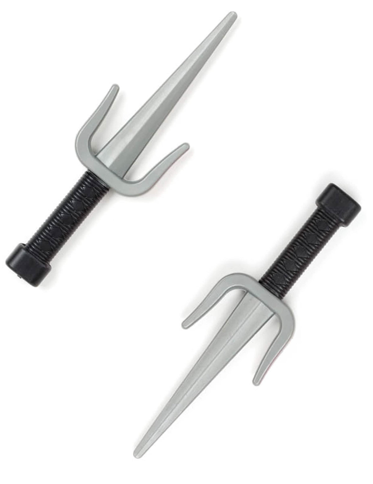 Facas de ninja de plástico para fato cinzento e preto