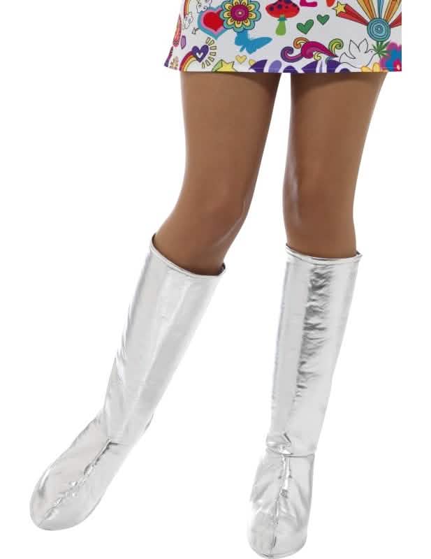 Cobre-botas prateadas para mulher