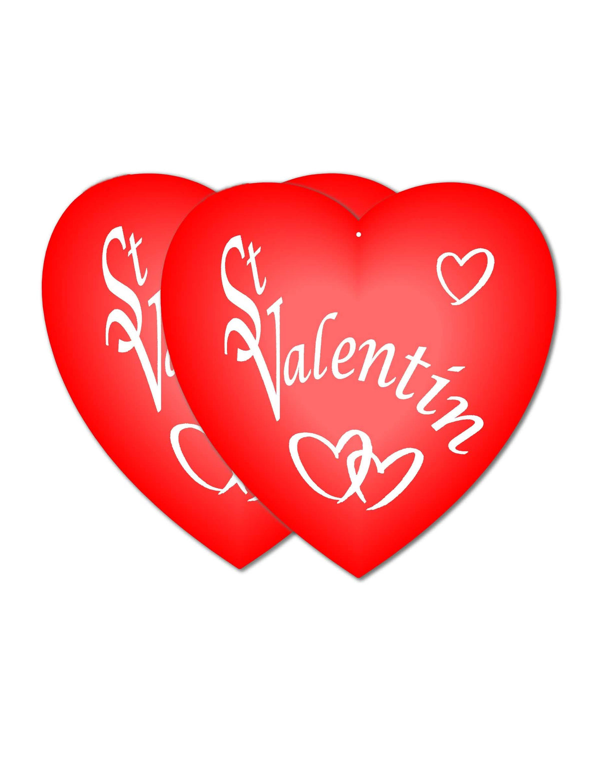 Decoração de parede de São Valentim coração vermelho em cartão
