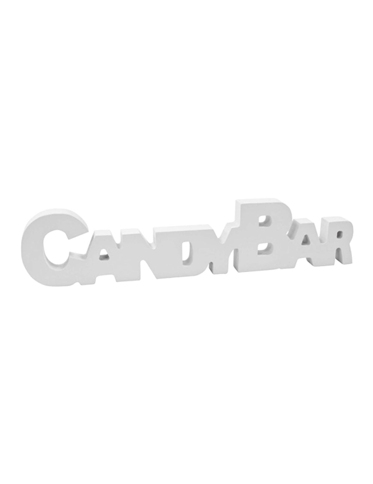 Decoração de mesa em madeira para candy bar para casamento branco