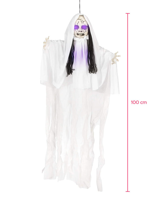 Dimensões da decoração para pendurar boneca fantasma