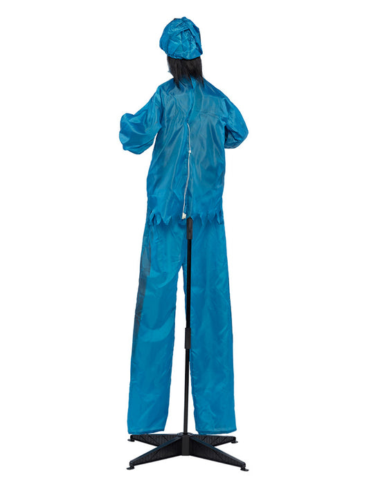 Decoração animada médico louco aterrador com movimentos 170 cm