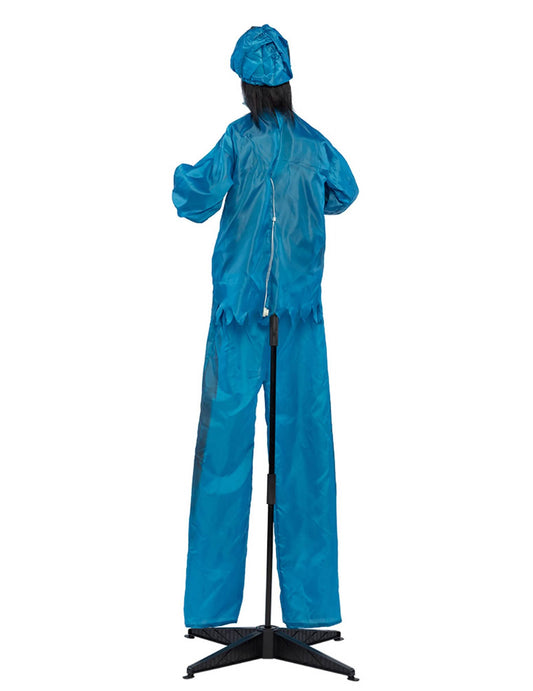 Decoração animada médico louco aterrador com movimentos 170 cm