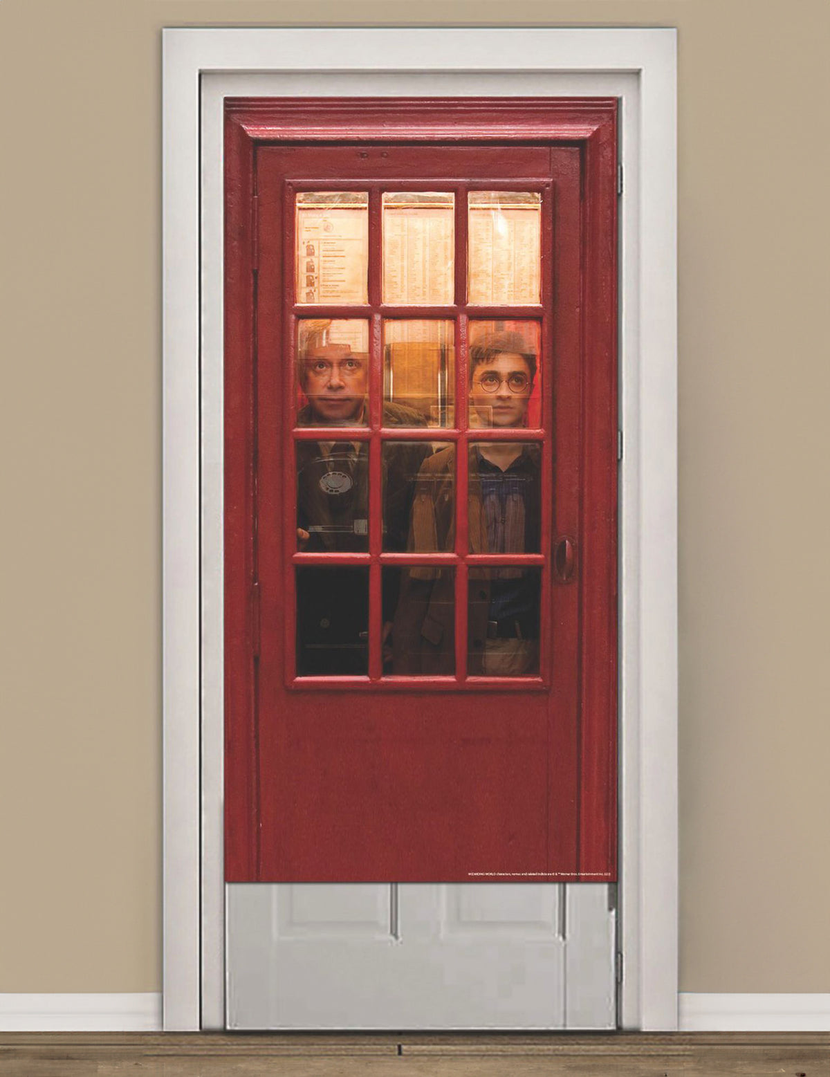 Décoration de porte cabine téléphonique magique Harry Potter pour fête rouge
