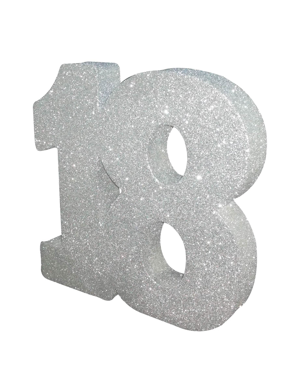decoração de mesa 18 anos para aniversário prateado com purpurina