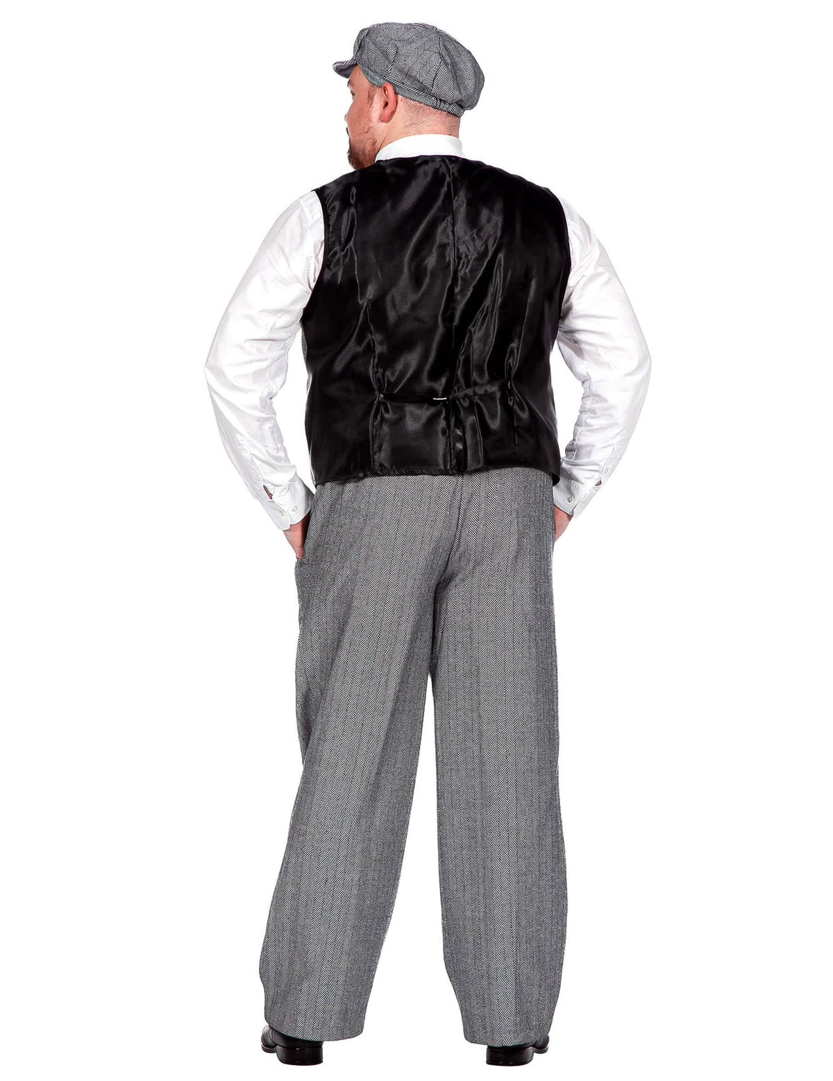 Fato anos 20 cinzento luxo para homem