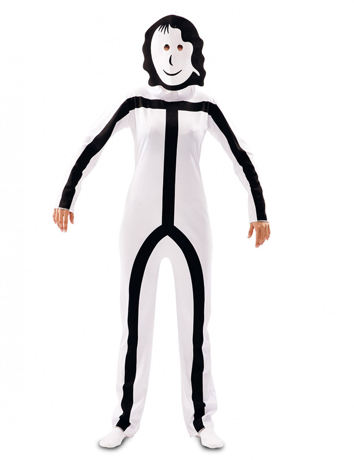 Masque de femme du déguisement Stickman pour adulte
