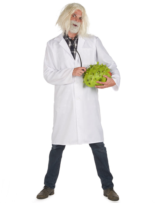 Fantasia de blusa médica cientista adulta