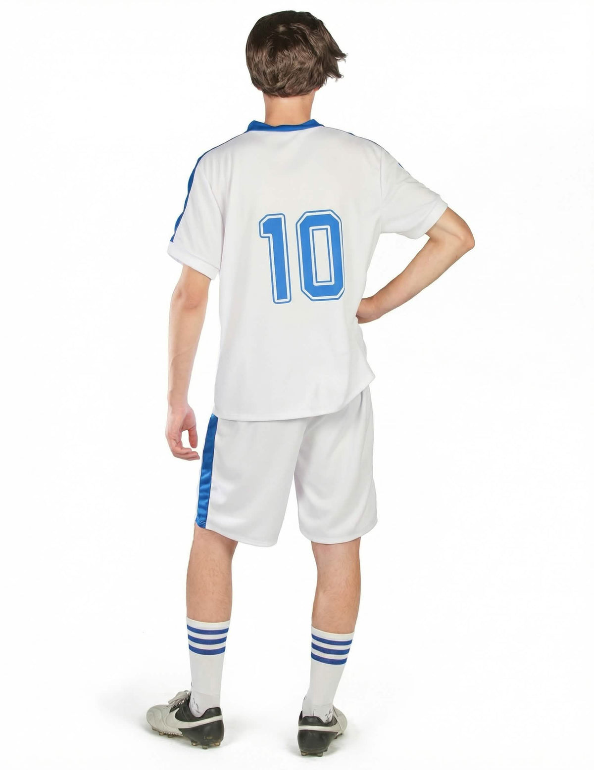 Vue de dos du déguisement de capitaine de football pour homme