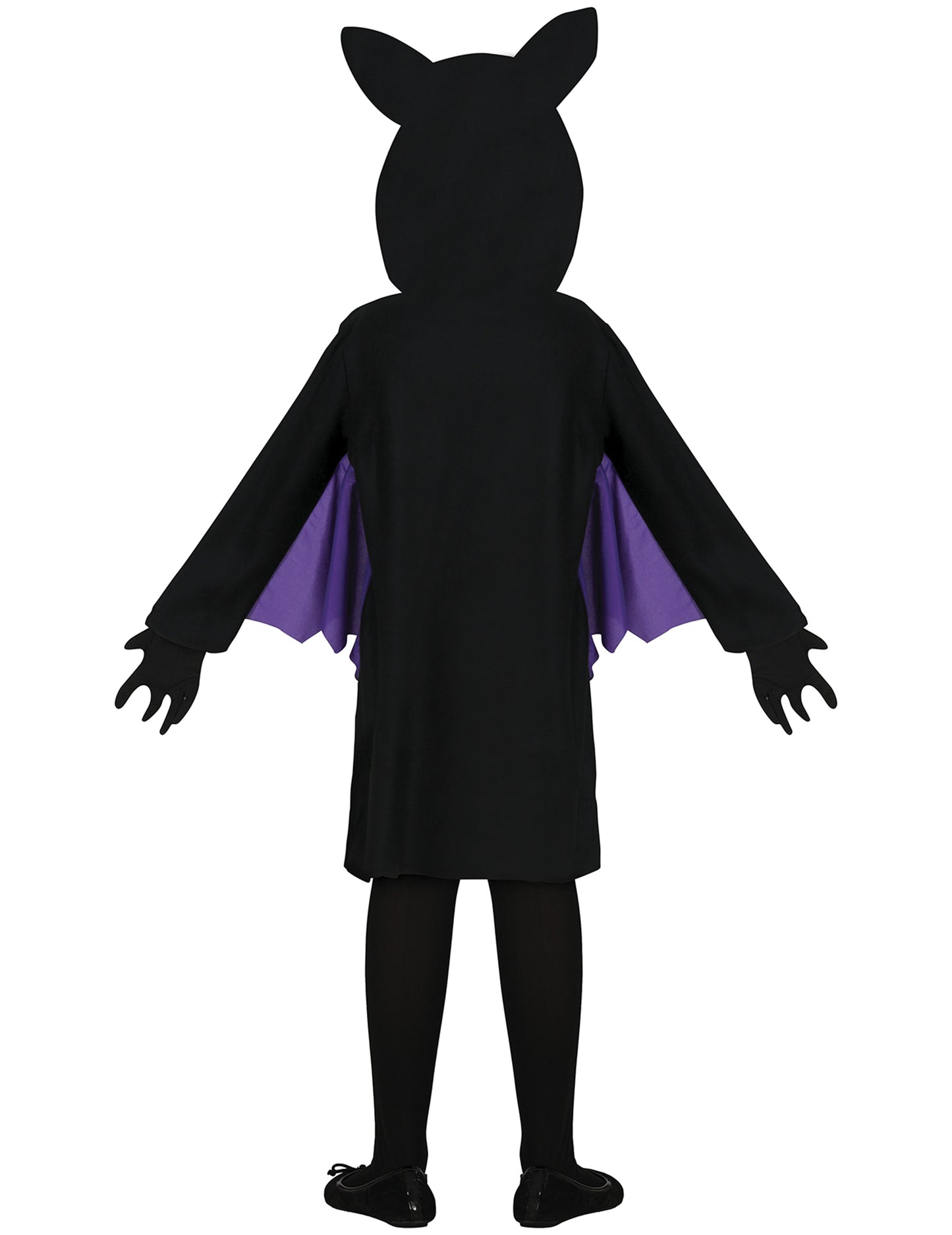 Vue de dos du déguisement de chauve-souris pour fille
