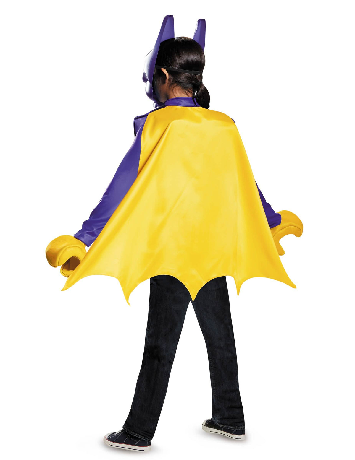 Vista de trás do fato clássico Batgirl LEGO movie para criança