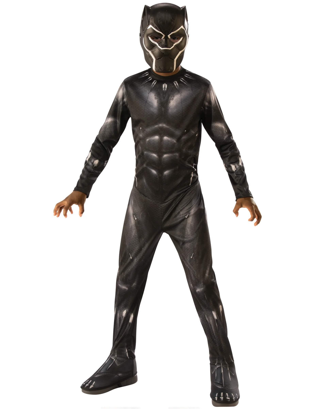 Disfarce clássico Black Panther Infinity War para menino preto com máscara