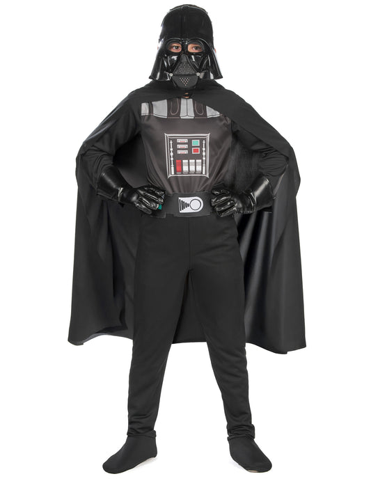 Vue de face du déguisement classique Dark Vador pour garçon