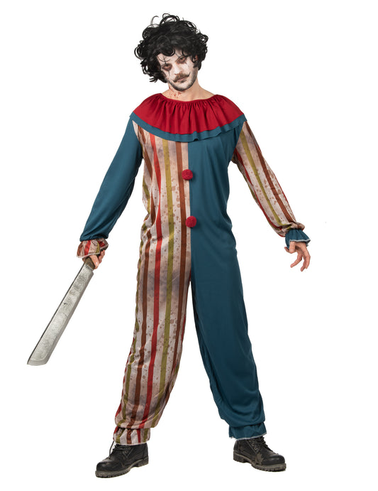 Fato de palhaço colorido Halloween para homem