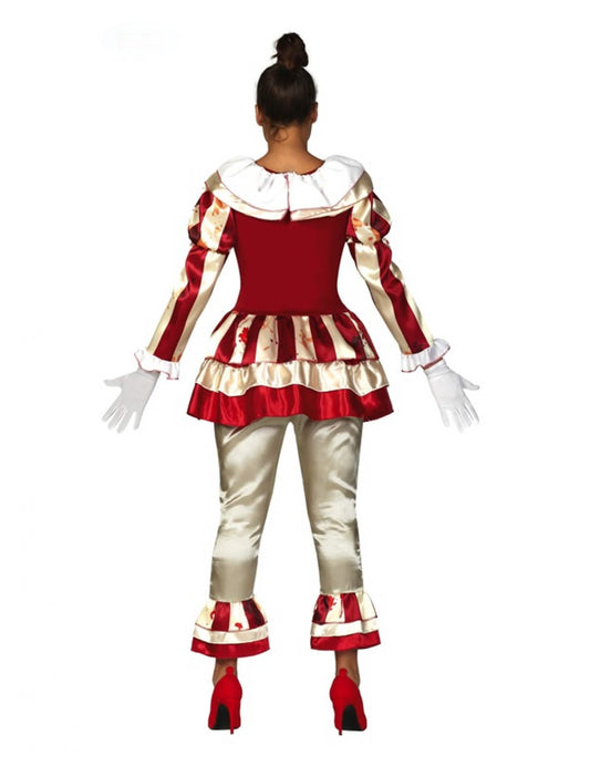 Vue de dos du déguisement clown terrifiante
