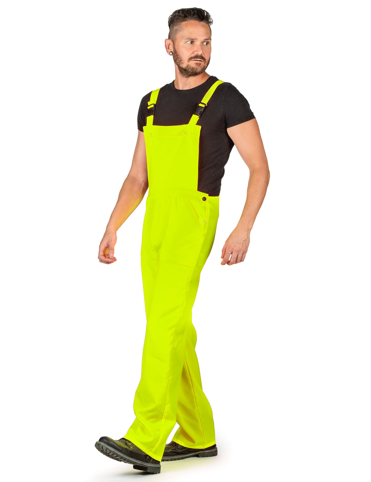Disfarce macacão amarelo fluo adulto
