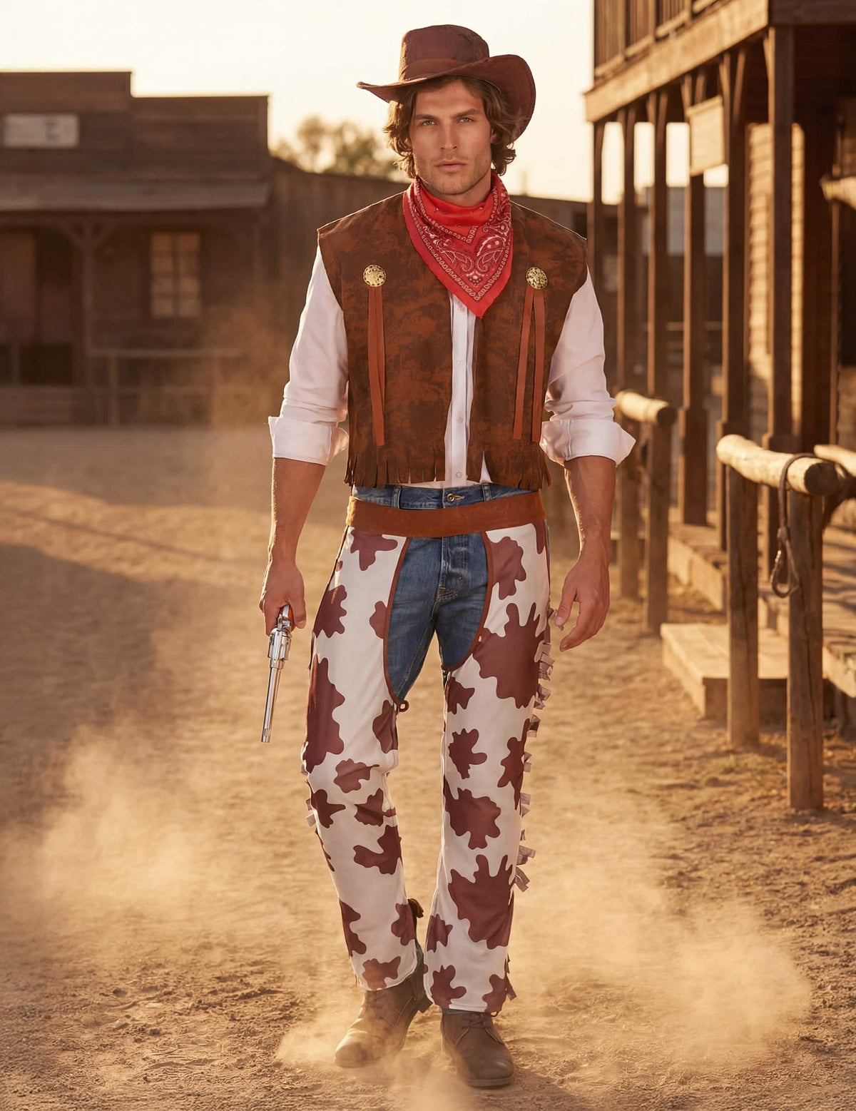 Disfarce de cowboy homem