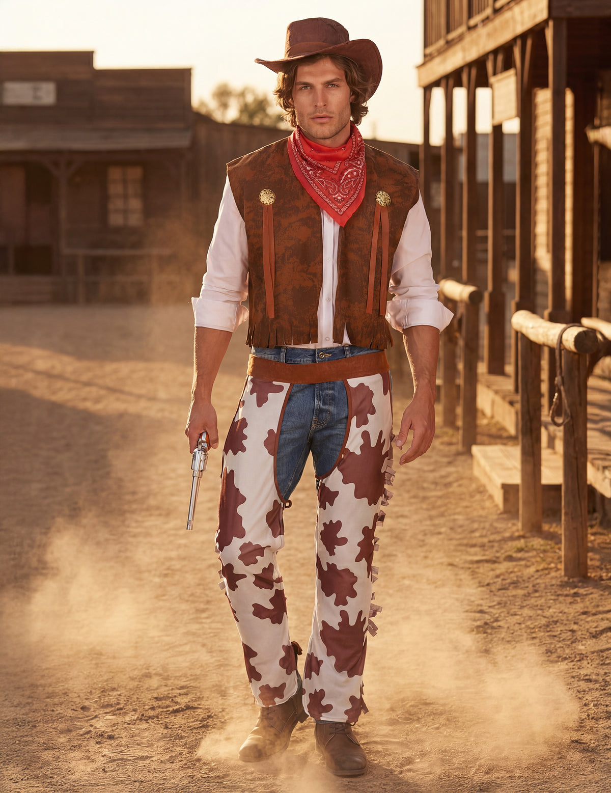 Disfarce de cowboy homem