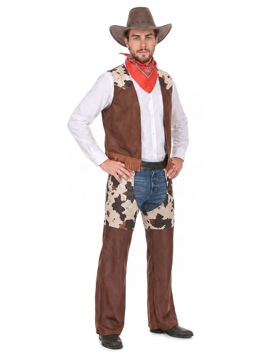 Disfarce cowboy do faroeste homem