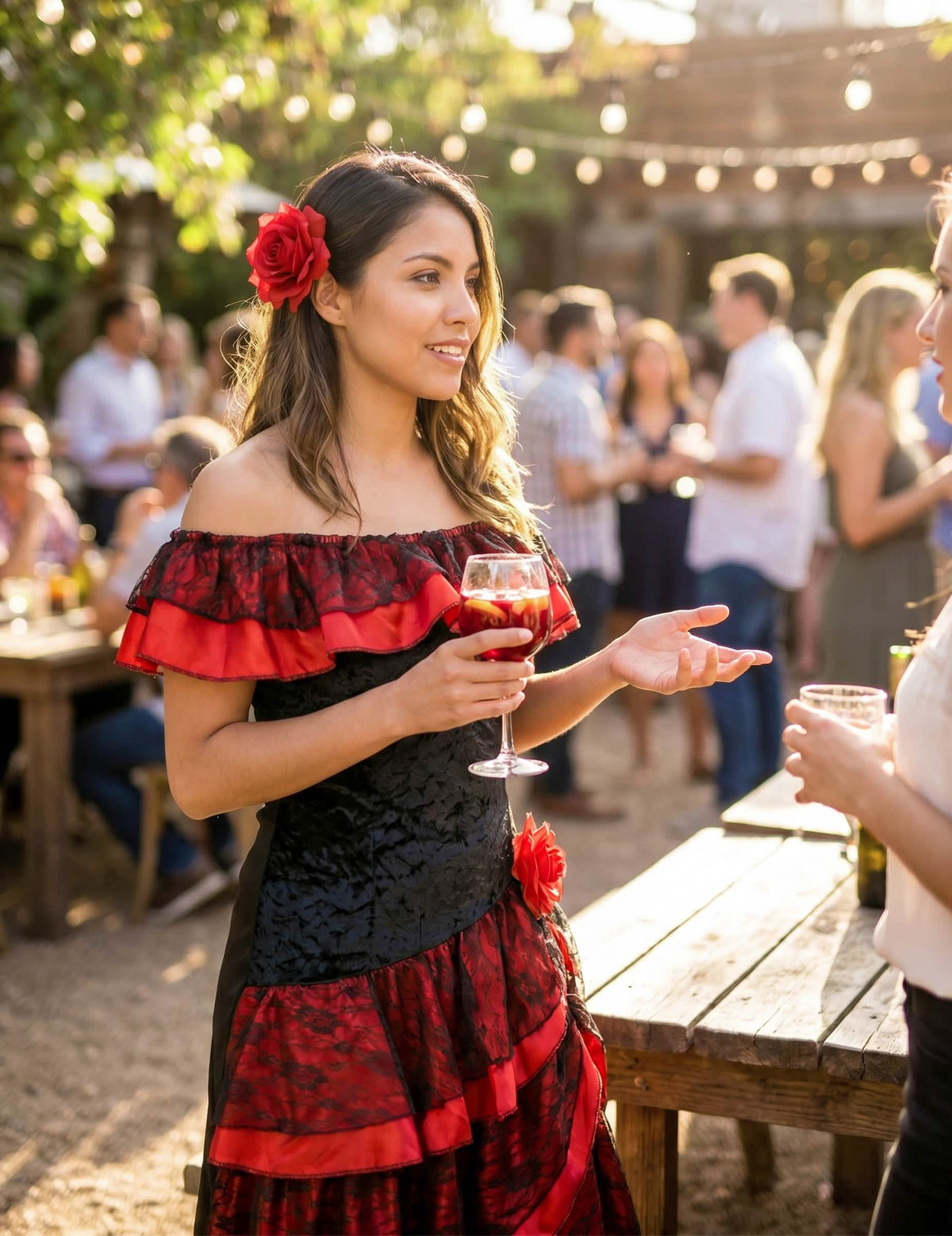 Disfarce dançarina de flamenco mulher