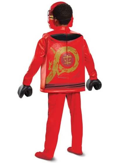 Vista traseira do disfarce deluxe Kai Ninjago LEGO