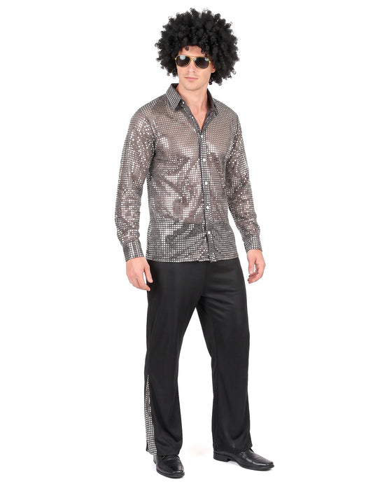 Disfarce de Disco prateado para homem
