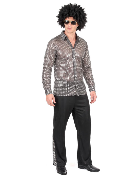 Disfarce de Disco prateado para homem