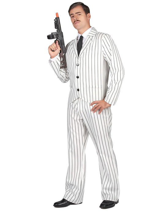 Disfarce ganster branco homem