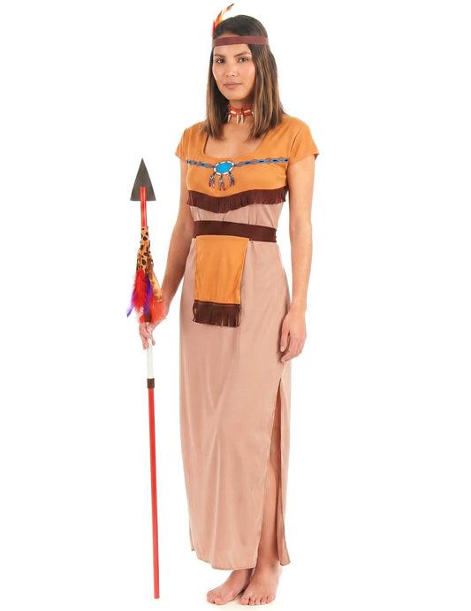 Disfarce índia mulher vestido comprido