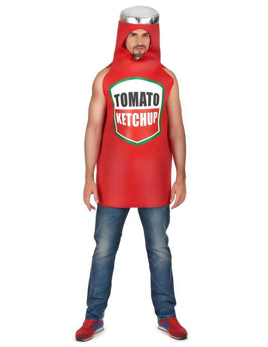 Disfarce de casal batatas fritas e ketchup para adulto