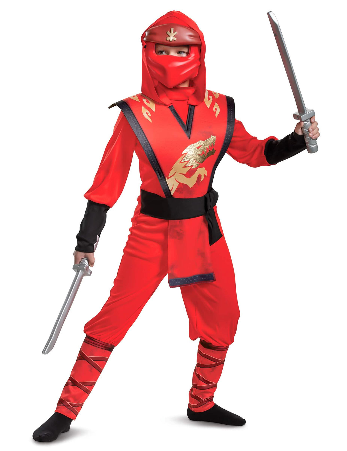 Espadas de plástico do disfarce Kai Ninjago LEGO para criança