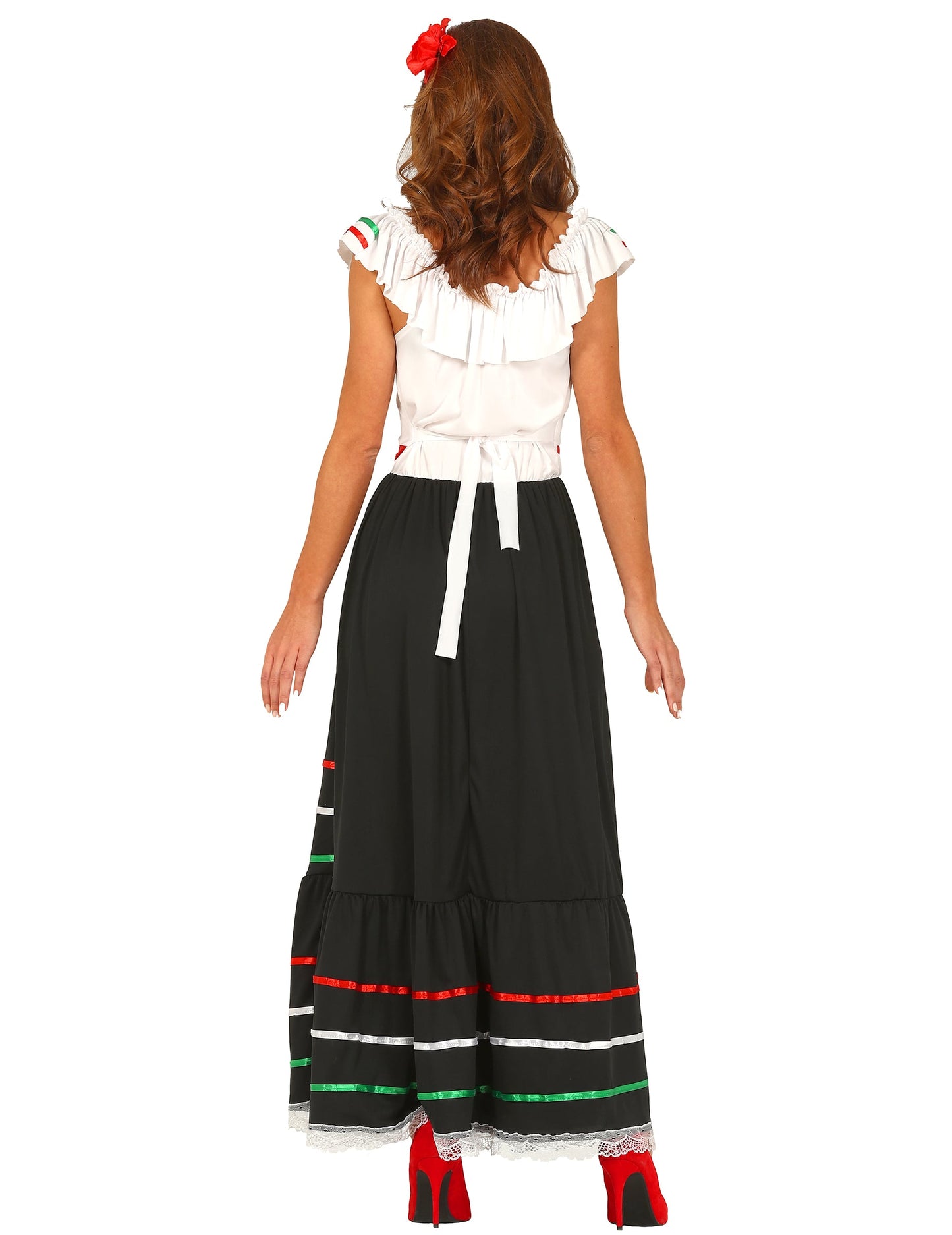Vue de dos du déguisement de mexicaine longue