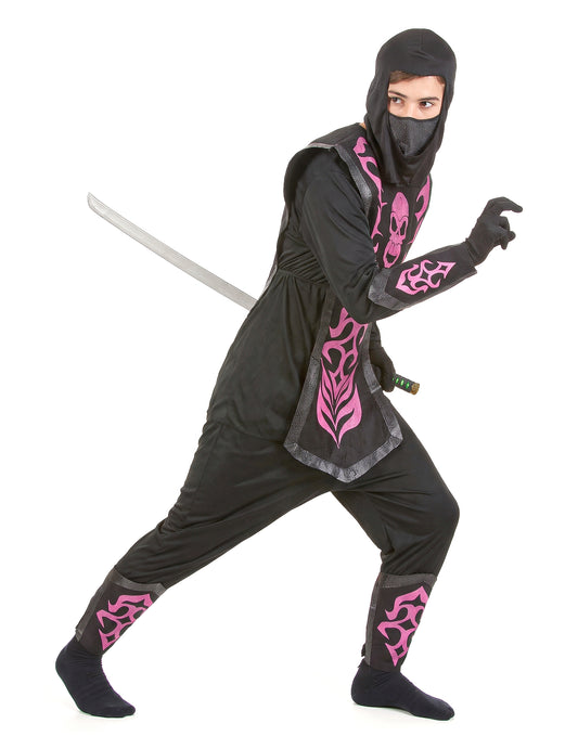 Disfarce ninja homem efeito feltro