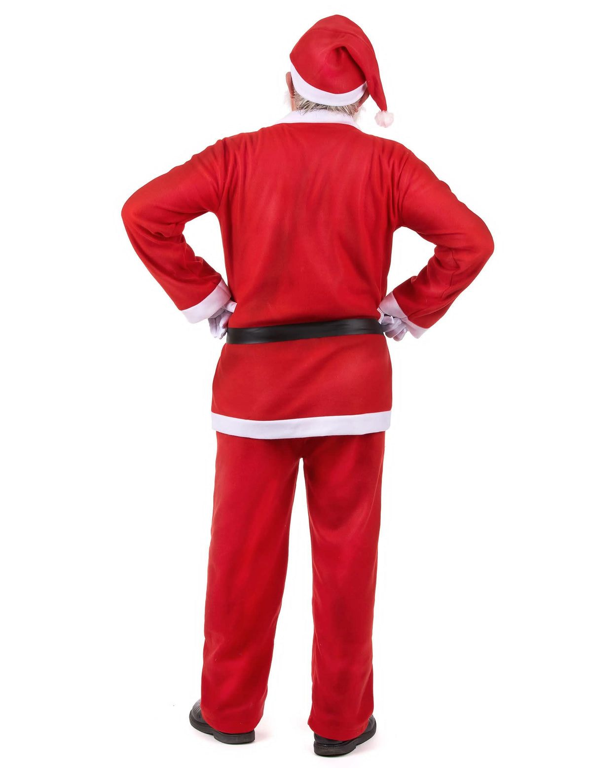 Vista traseira do fato de pai natal para adulto