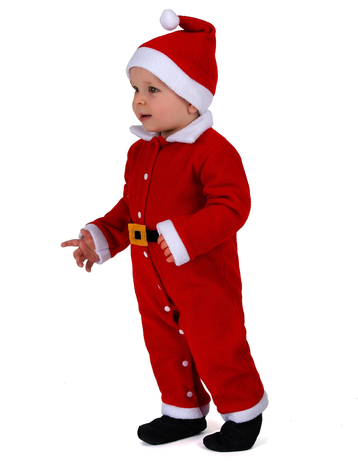 Vue de profil du déguisement de Père Noël pour bébé