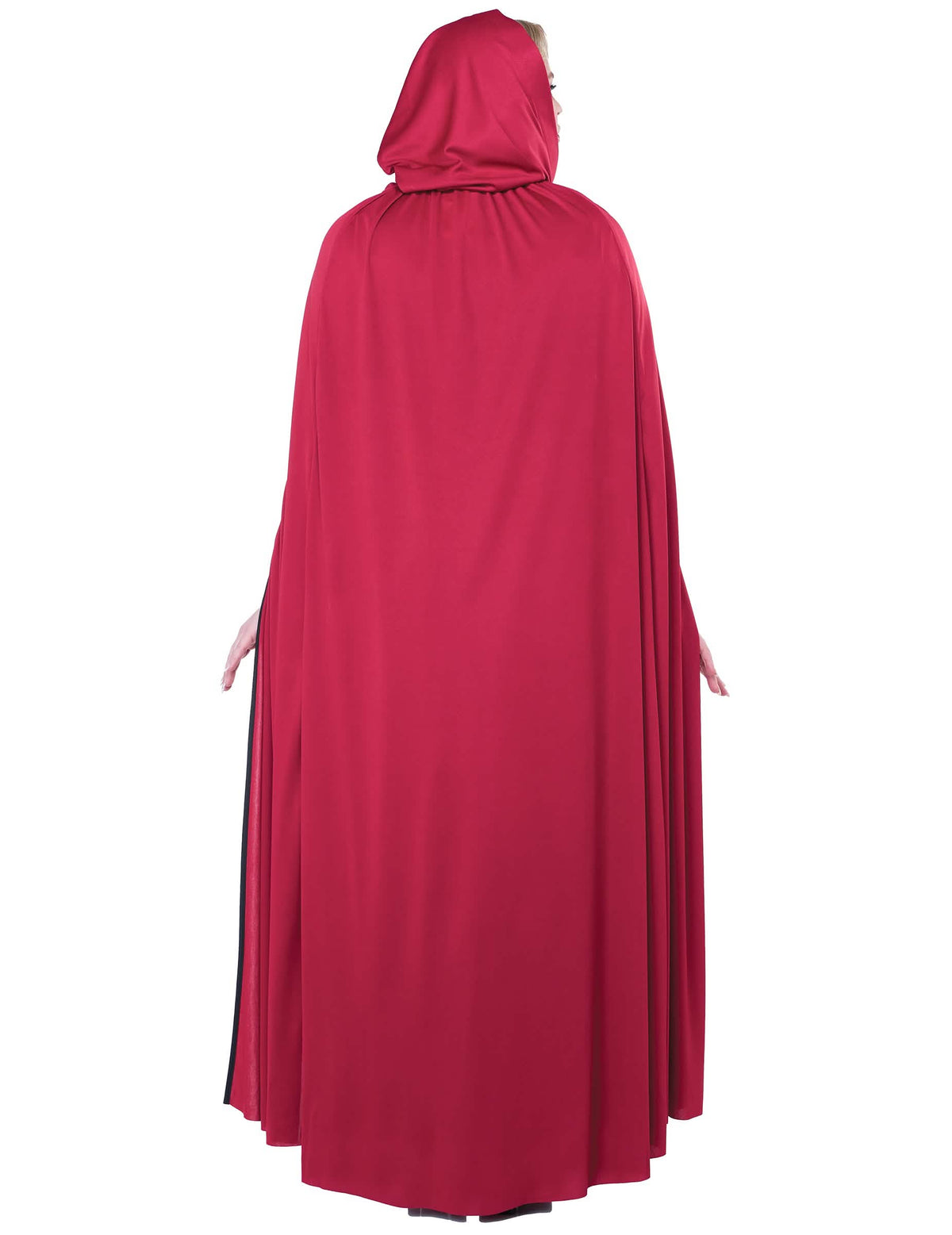 Fato de capuchinho vermelho gótico para mulher vermelho
