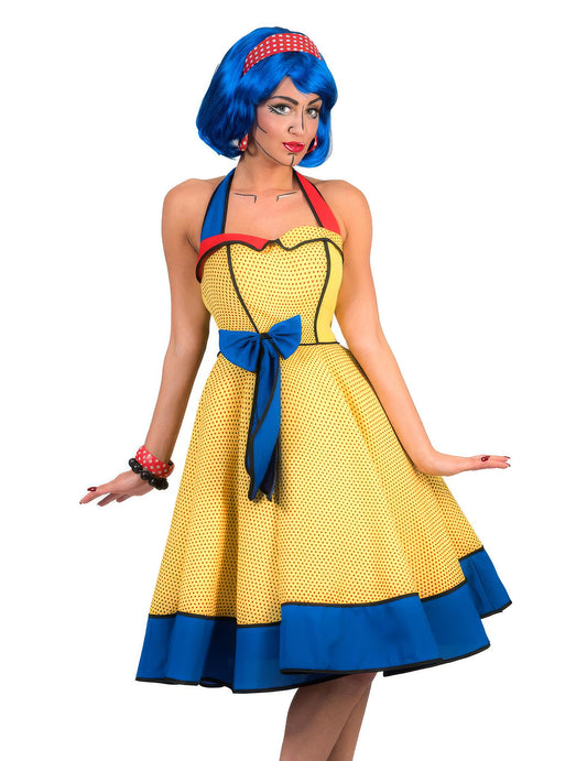 Disfarce pop art mulher