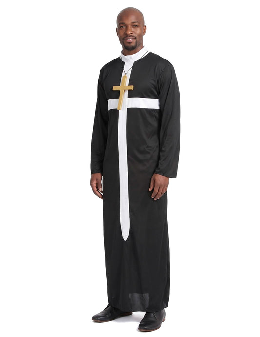 Disfarce padre cruz branca homem