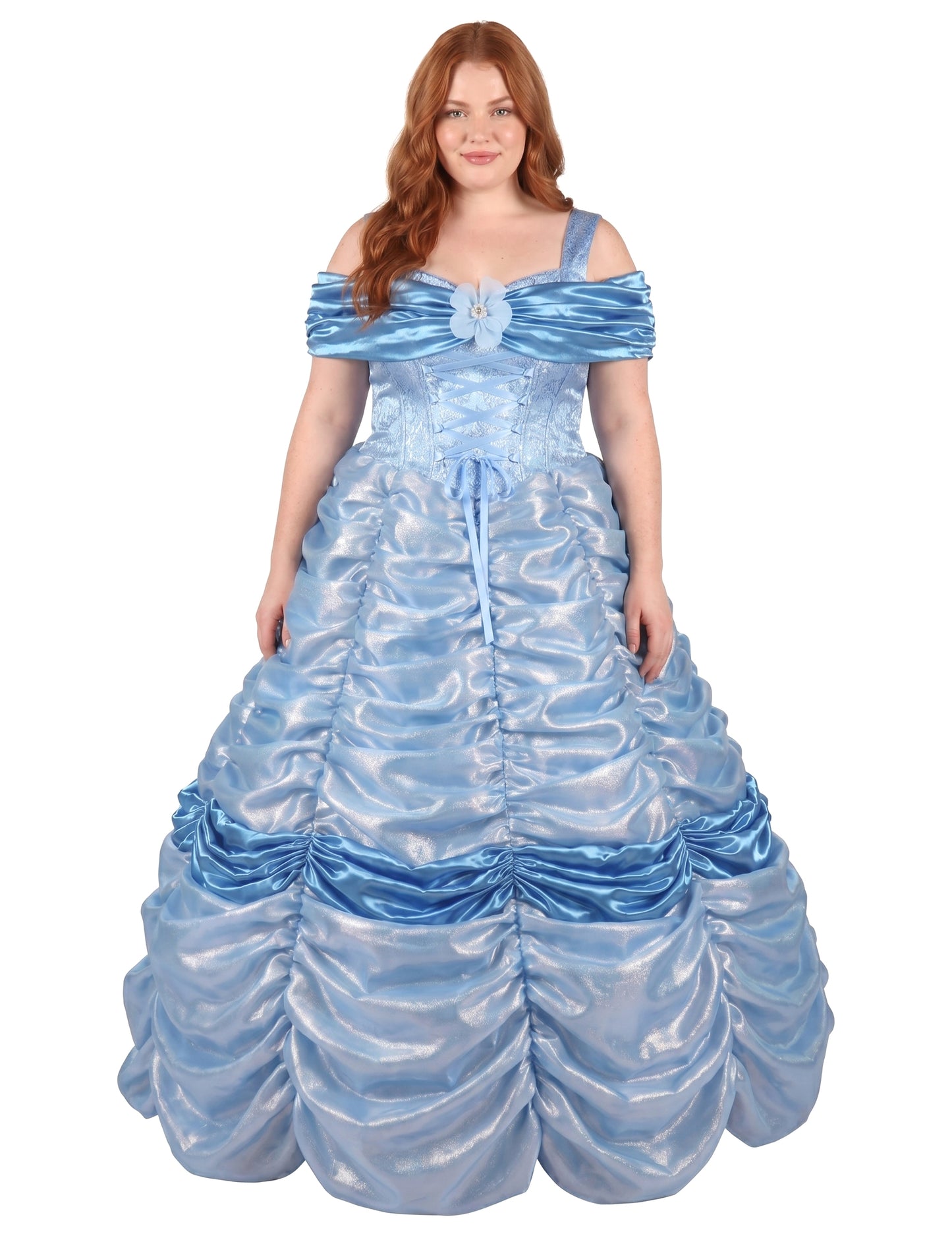 Fato de princesa azul premium para mulher