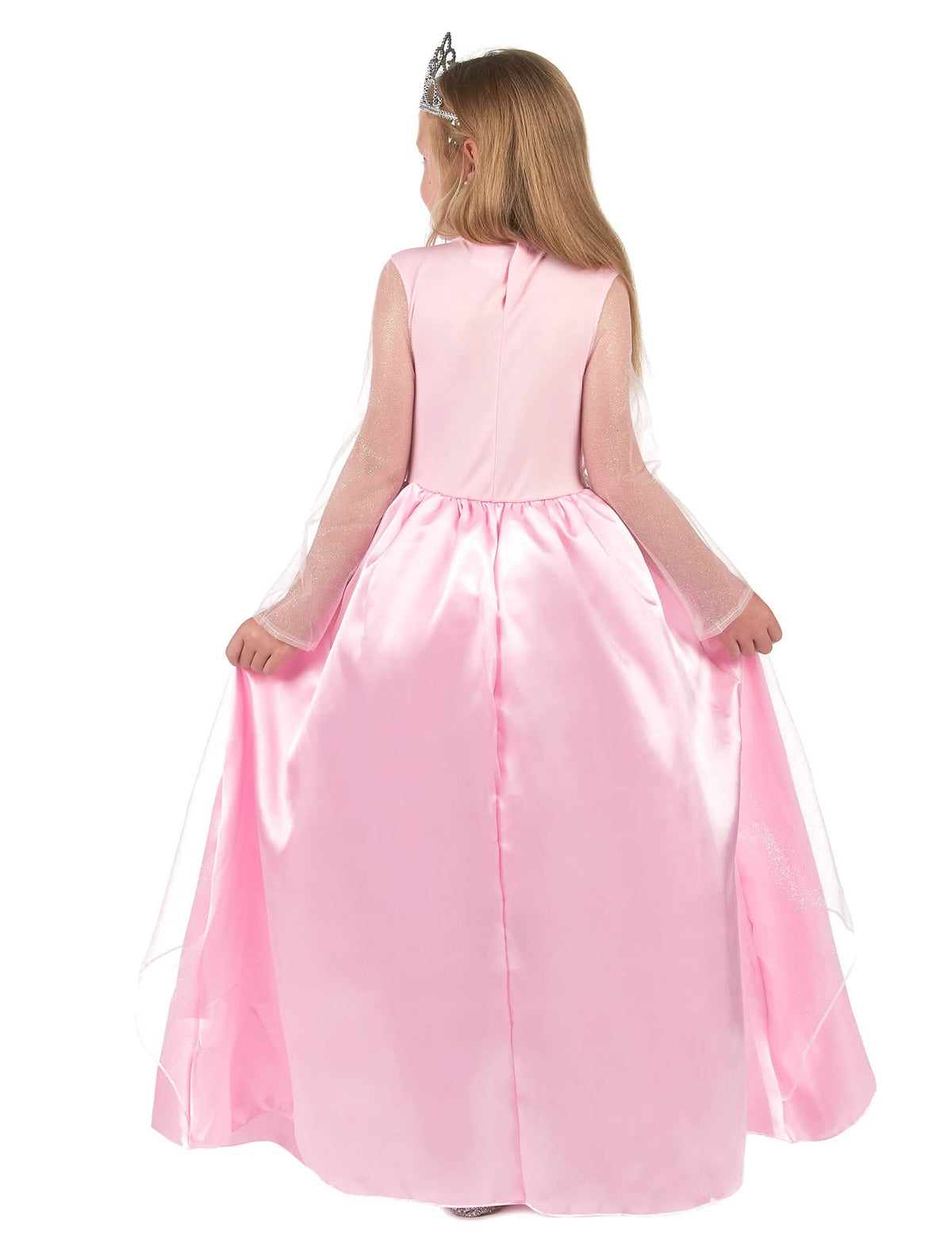 Vista de trás do disfarce de princesa para menina
