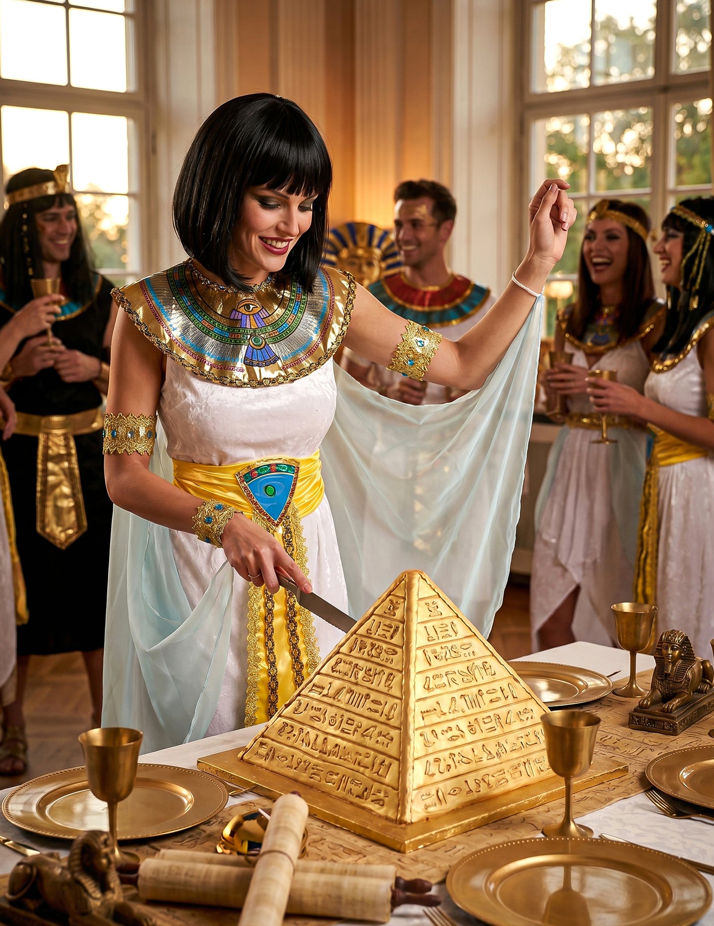Disfarce de rainha do Egipt-pto