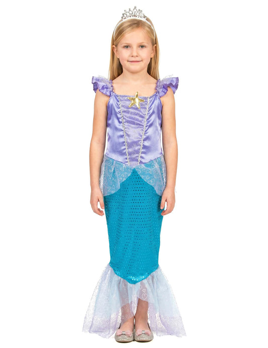 Disfarce sereia lilás e azul menina